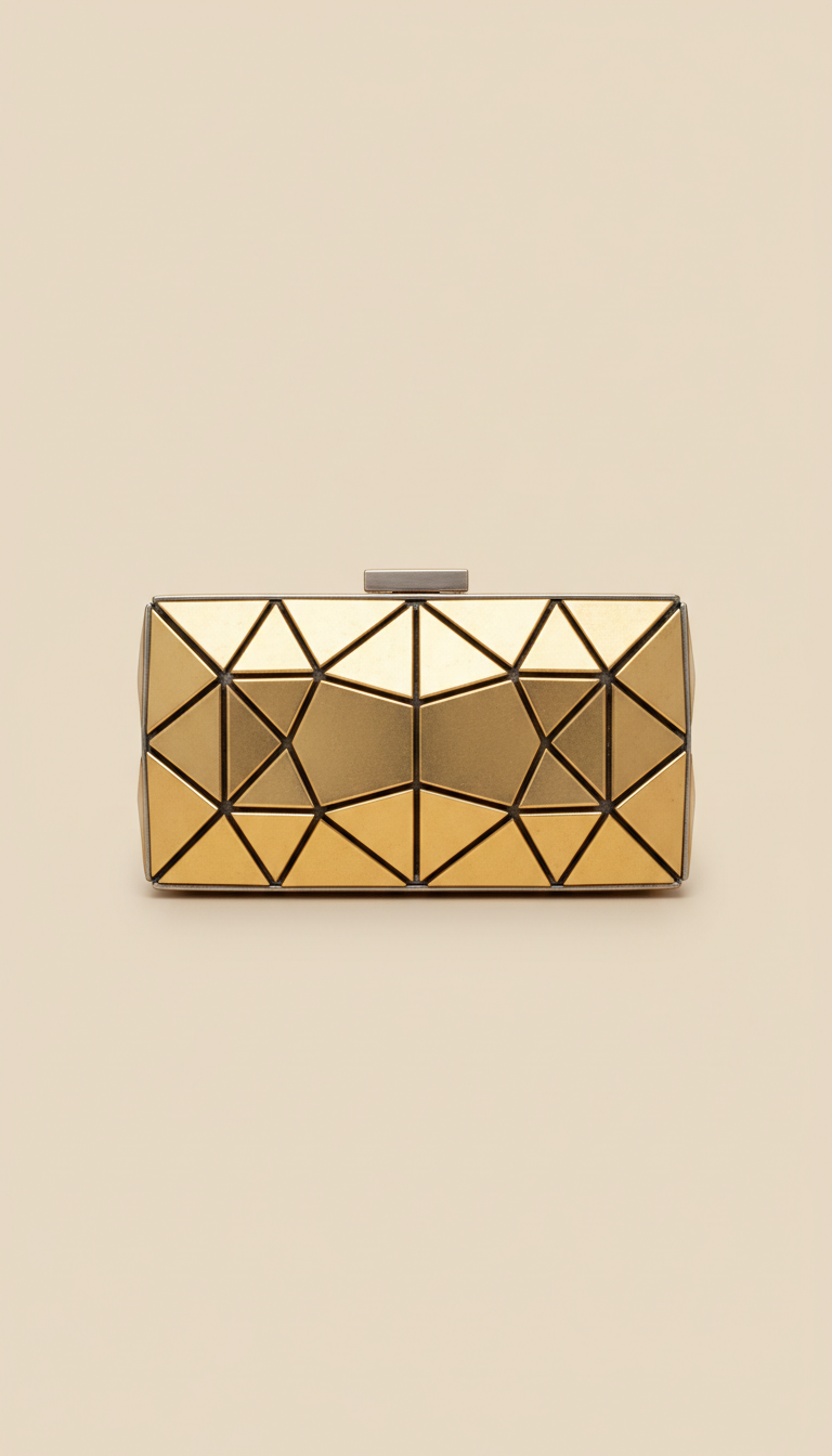 Pochette géométrique or antique