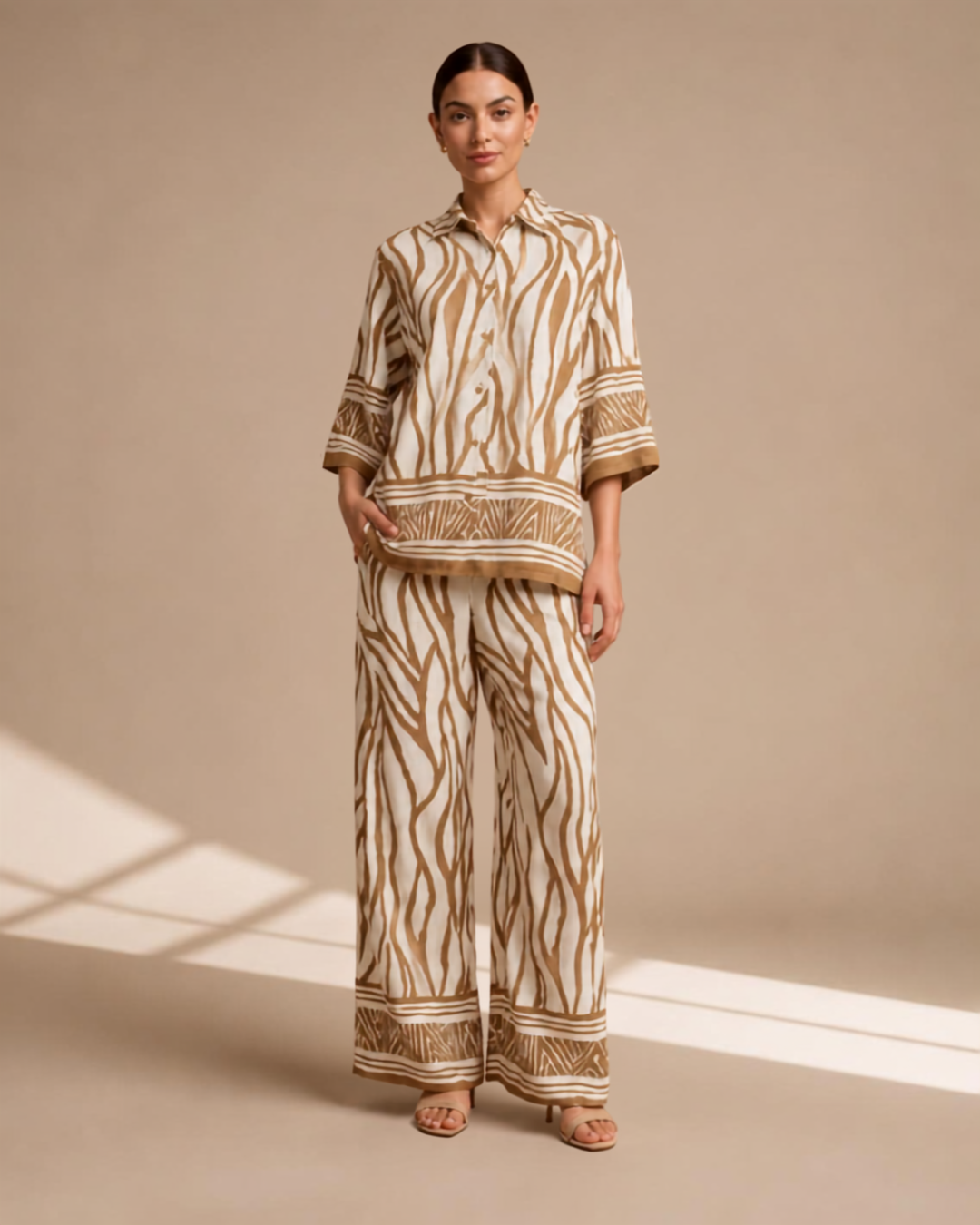 CHICLANE™ | Ensemble Zébré Élégance en Lin