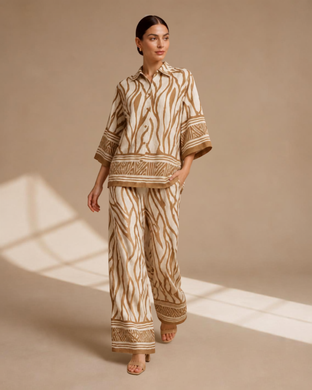 CHICLANE™ | Ensemble Zébré Élégance en Lin